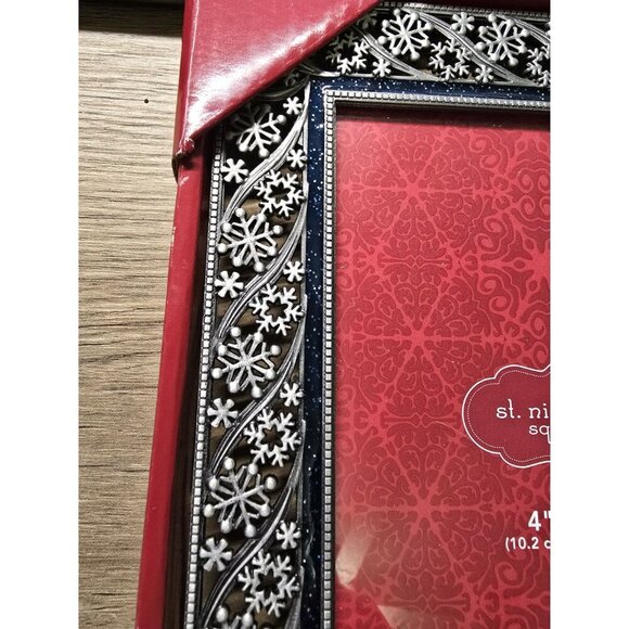 St. Nicholas Square Snowflake 4" x 6" Metal Picture Frame - Picture 2 of 6
